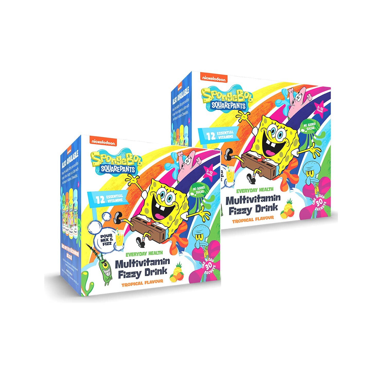SpongeBob SquarePants Kids Multivitamin Fizzy Drink - Tropical (30 Pack)