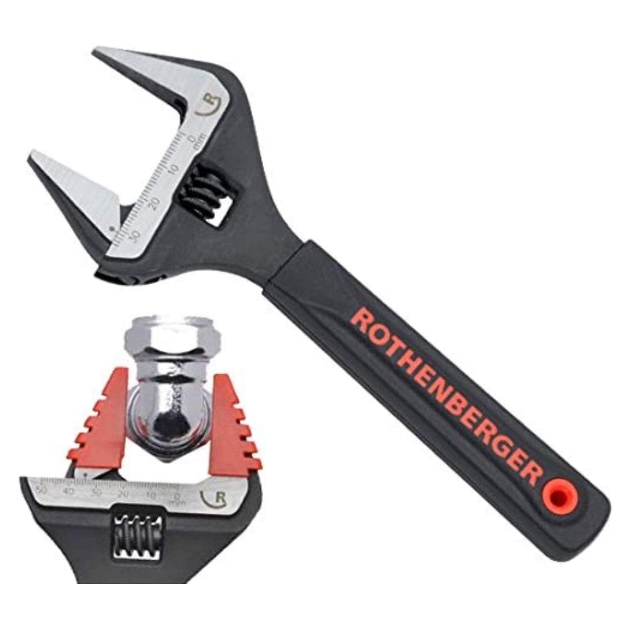 Rothenberger Wide Jaw Adjustable Wrench - 34mm Plumbing Tool 70459