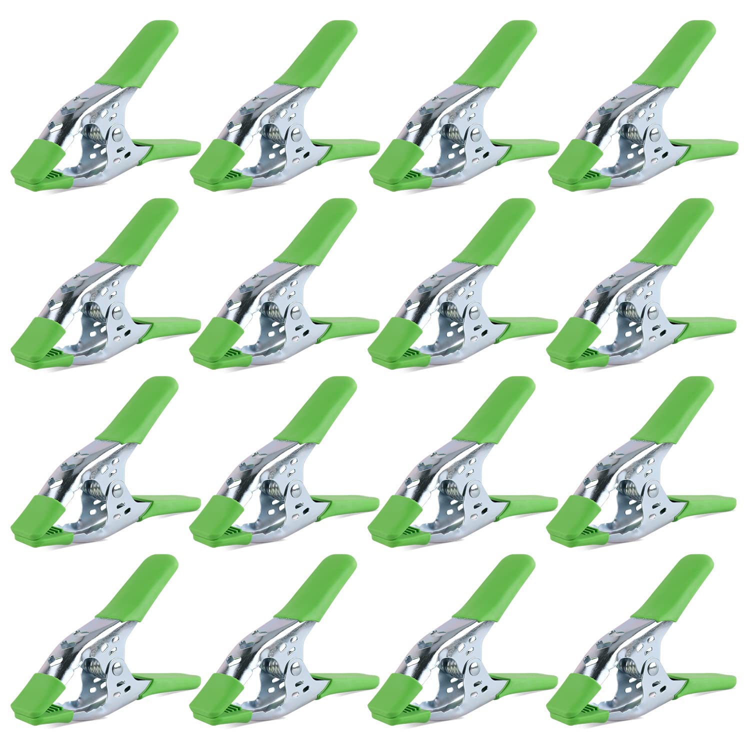 Swanlake 16-Piece Heavy Duty Metal Spring Clamps | 2.5-Inch Jaw Opening