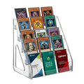 ZYNERY 5-Tier Acrylic Card Display Stand, Clear Card Stands for Display, Versatile Display Shelves For Greeting Card Organiser, Trading Card
