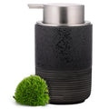 EMPO Ceramic Foaming Soap Dispenser – 300ml Embossed Mousse Bottle