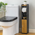 H HUIYKALY Toilet Paper Holder Stand | Slim Waterproof Bathroom Cabinet