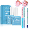 Aliver Gel Nail Polish Remover Kit – 2 Pack with Scraper & Cuticle Pusher