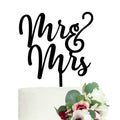 LOVENJOY Mr and Mrs Wedding Cake Topper | Frosted Black Acrylic