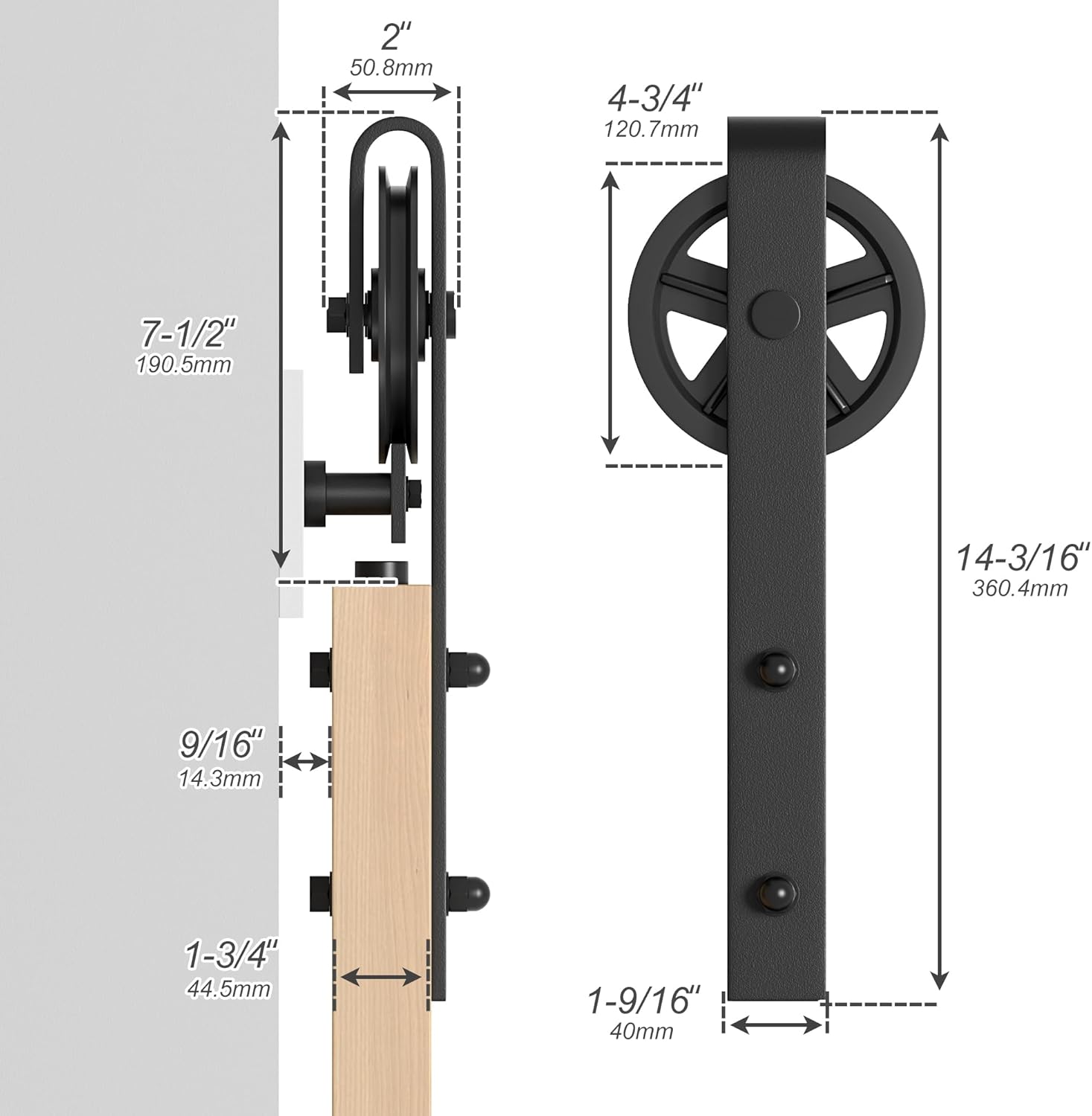 SANKEYTEW 6.6FT Sliding Barn Door Kit | Heavy Duty Carbon Steel Track