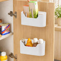 KARBAG 2 Pieces Kitchen Cabinet Door Storage Box, Self-Adhesive Wall Mounted Storage Box Wrap Organizer Container Storage Organizer Space Saving for - image 1