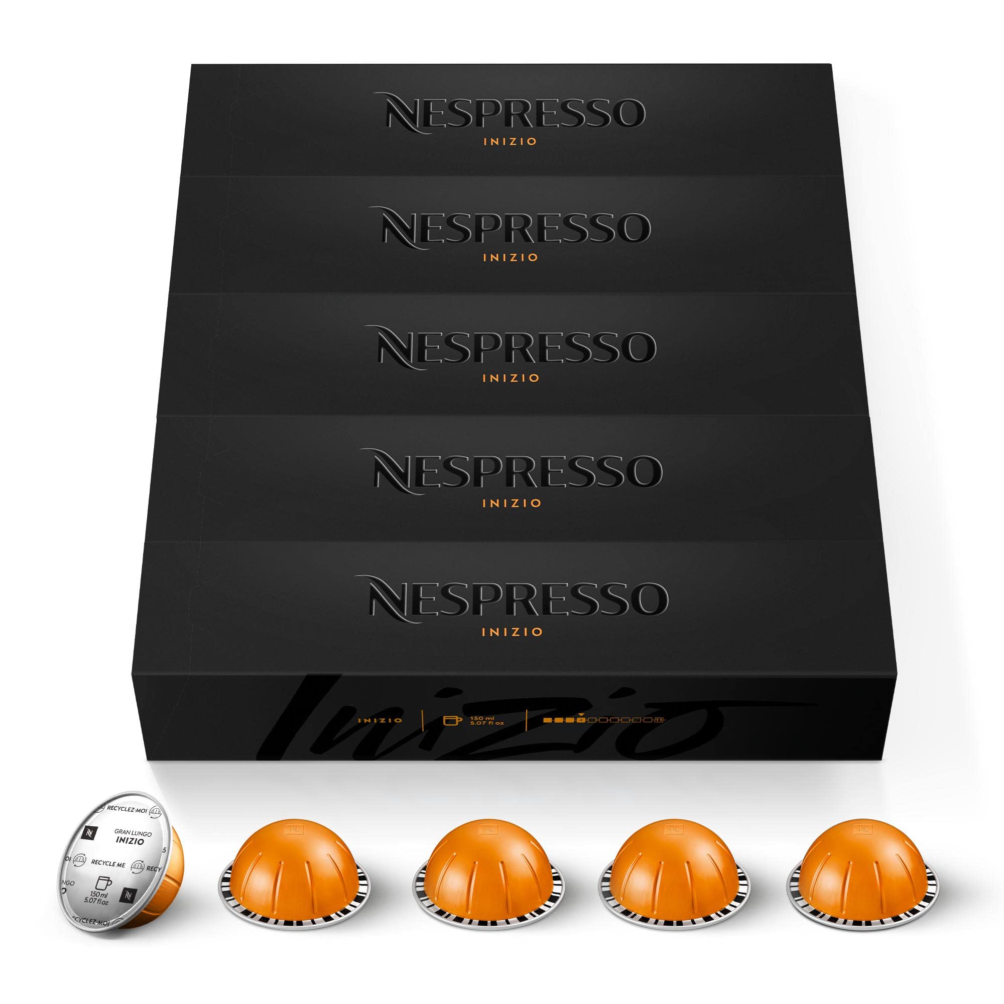 Nespresso Vertuo Inizio Coffee Capsules | Gran Lungo 150ml - 50 Pack