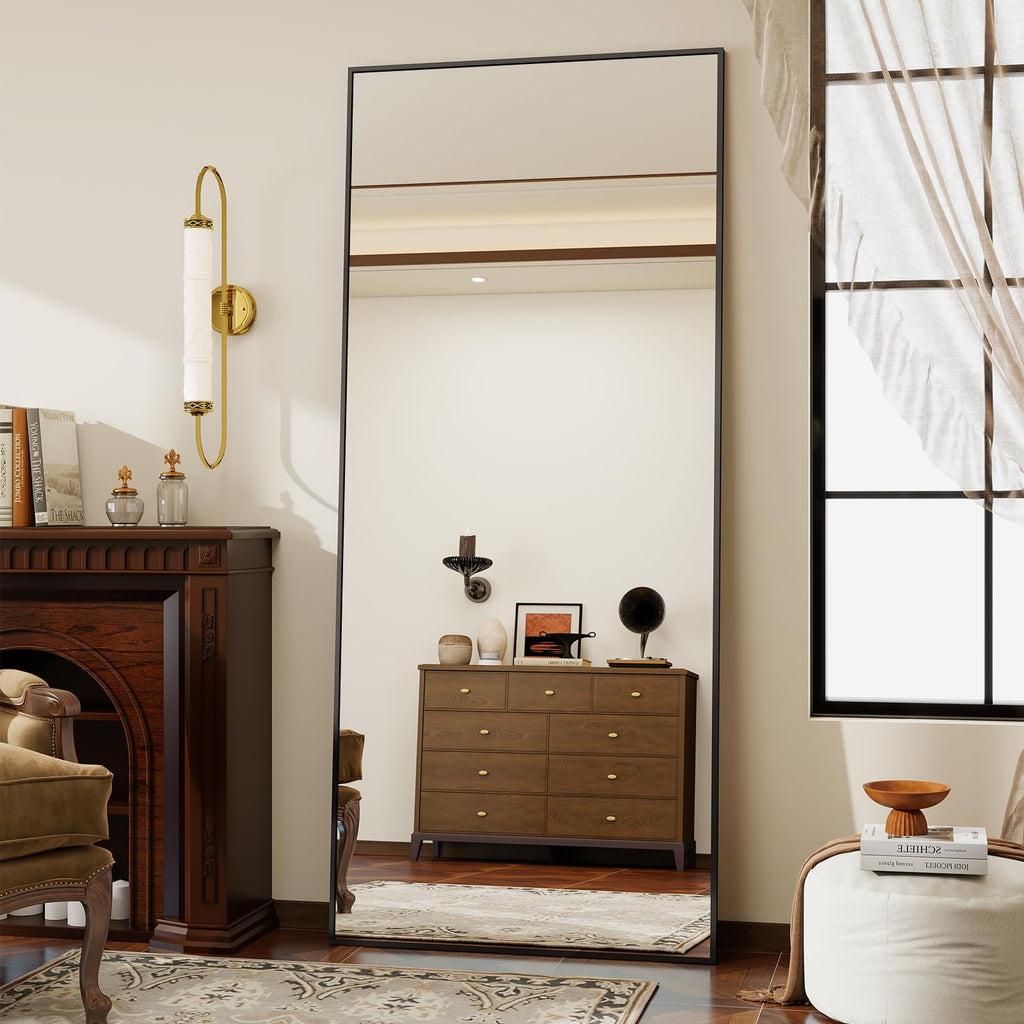 Koonmi Full Length Floor Mirror | 60x165cm Aluminum Frame Wall Mirror