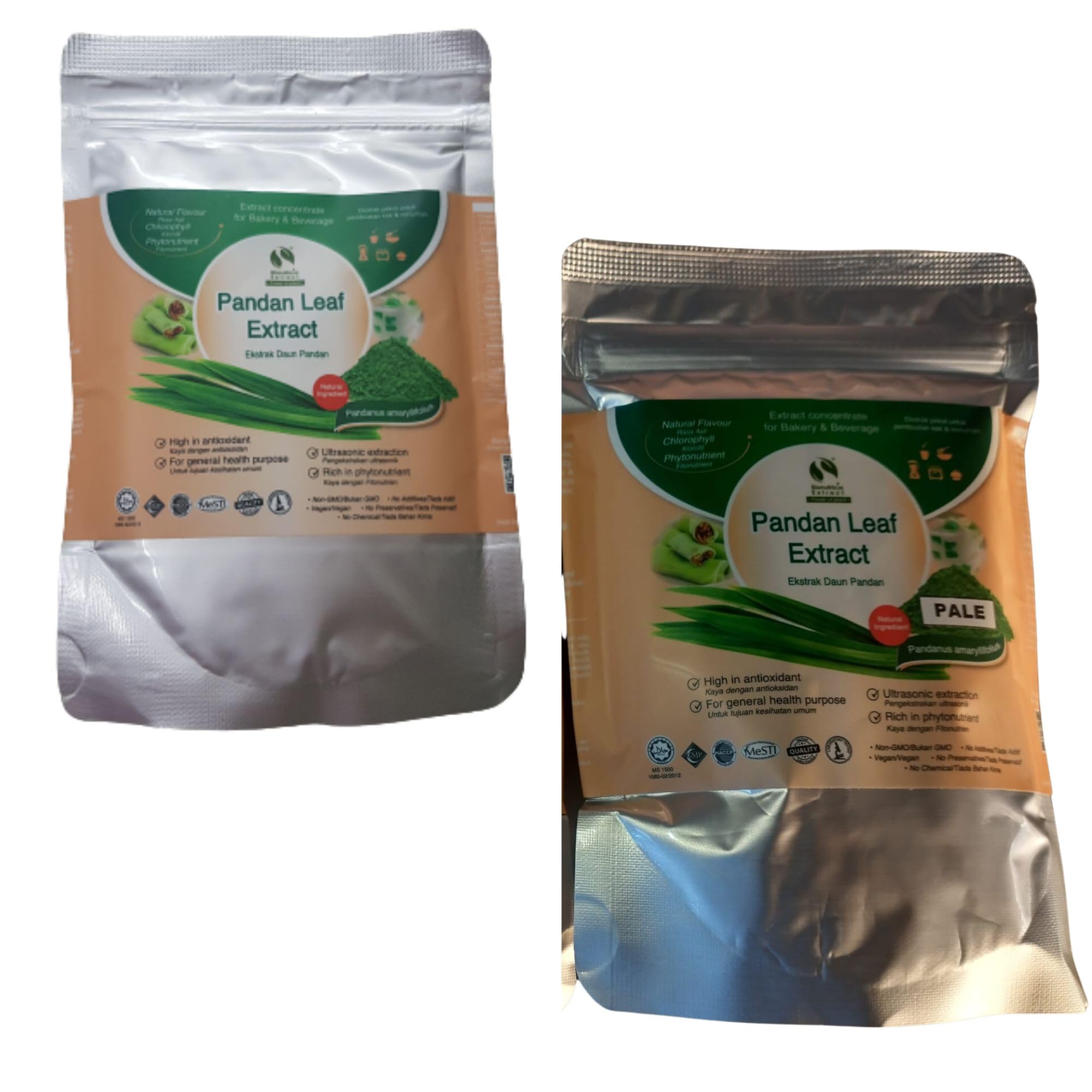 Dark Green Pandan Leaf Extract Powder - 200g (2 x 100g)