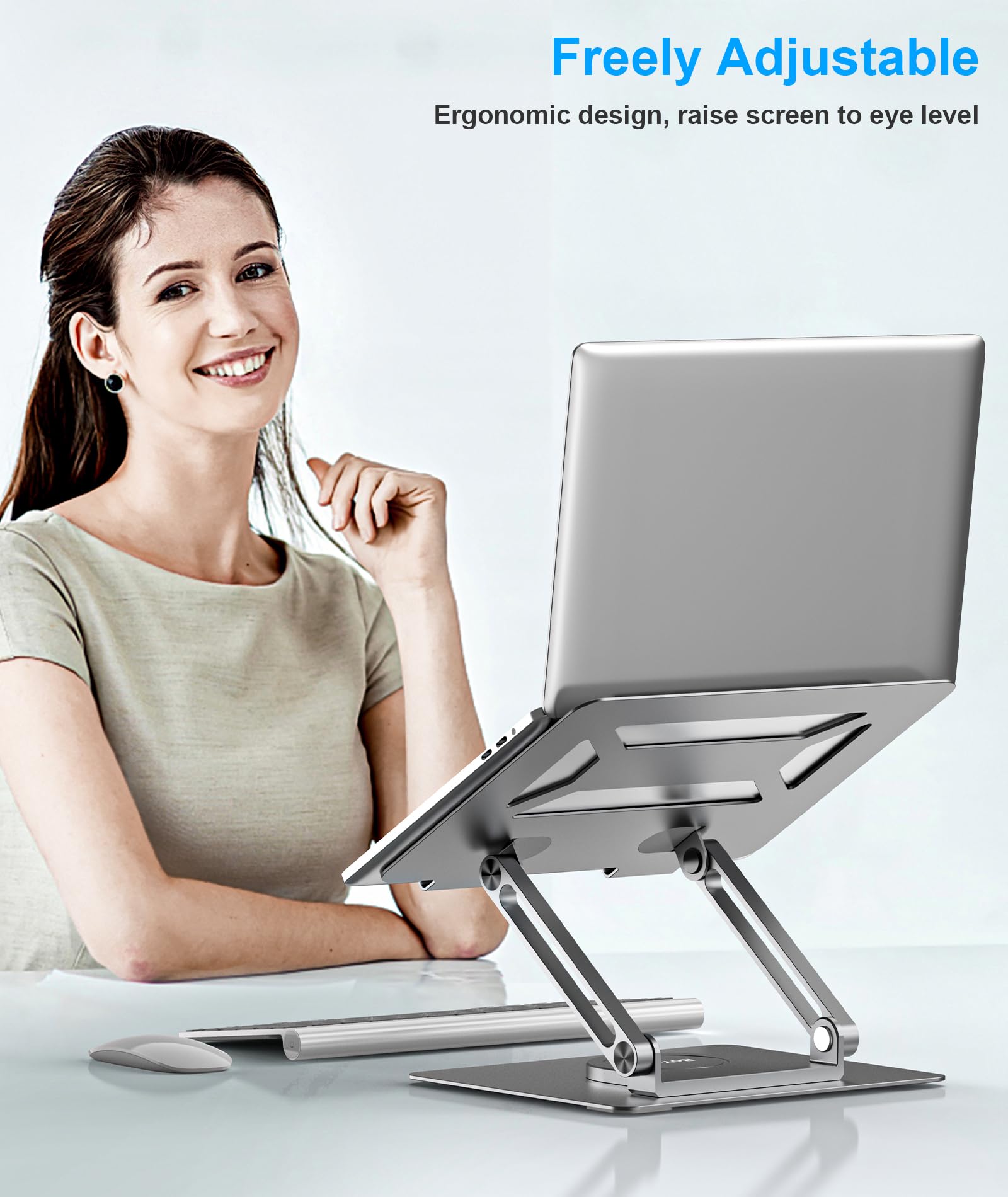 BoYata Laptop Stand | 360° Rotating Adjustable Ergonomic Desk Riser