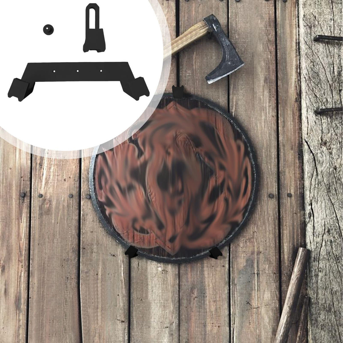 Shield Wall Mount Display Shelf, Adjustable Wall Mounted Shield Display Bracket, Shield Wall Mount Display Shelf For Collectibles - image 5