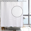 Jolof Store White Waffle Shower Curtain – Extra Long Waterproof Fabric