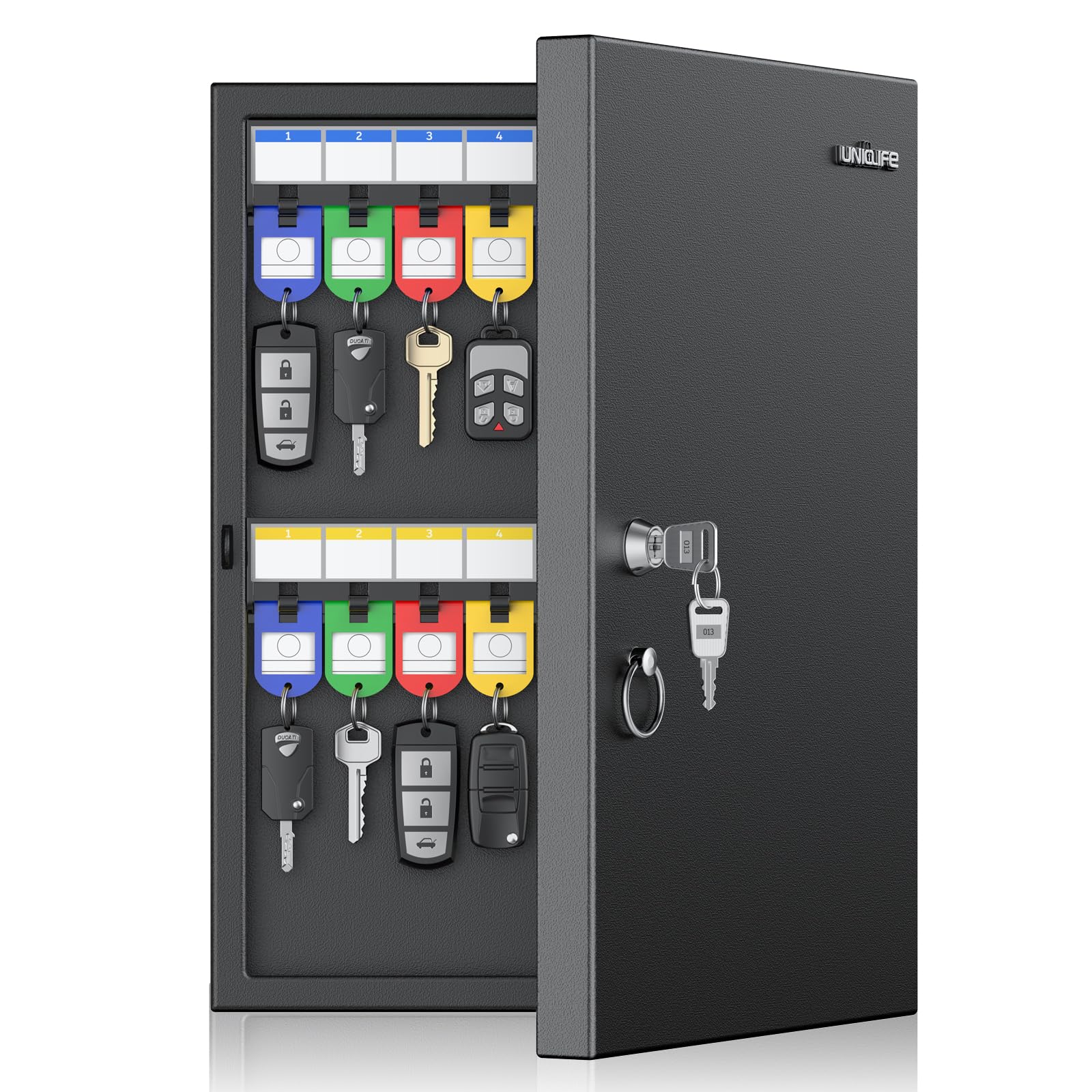 Uniclife 32 Position Key Lock Box | Wall Mount Security Cabinet Organizer
