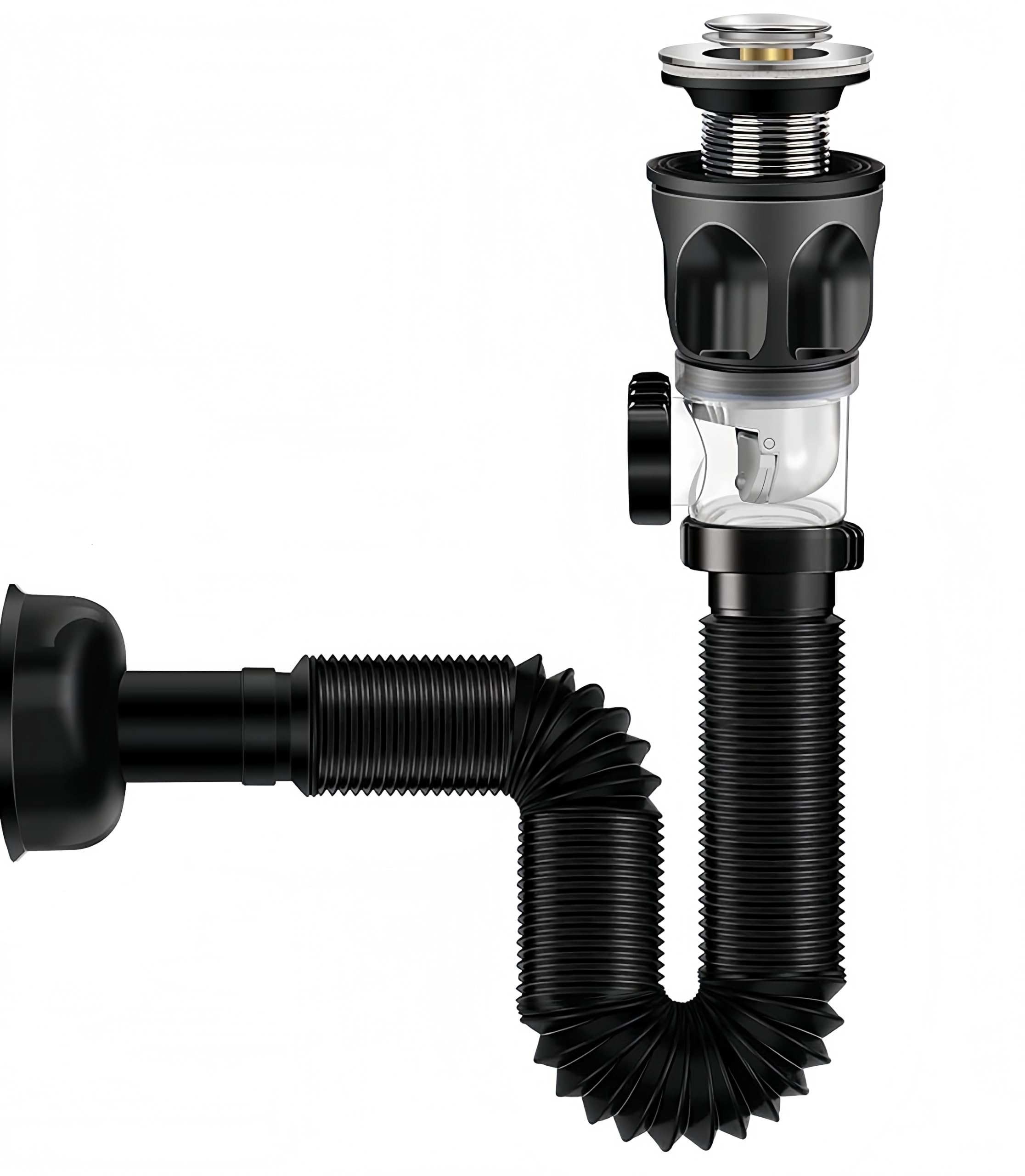 SopimusZ Bathroom Sink Drain Kit | Flexible Pop-Up Basin Waste Drainer