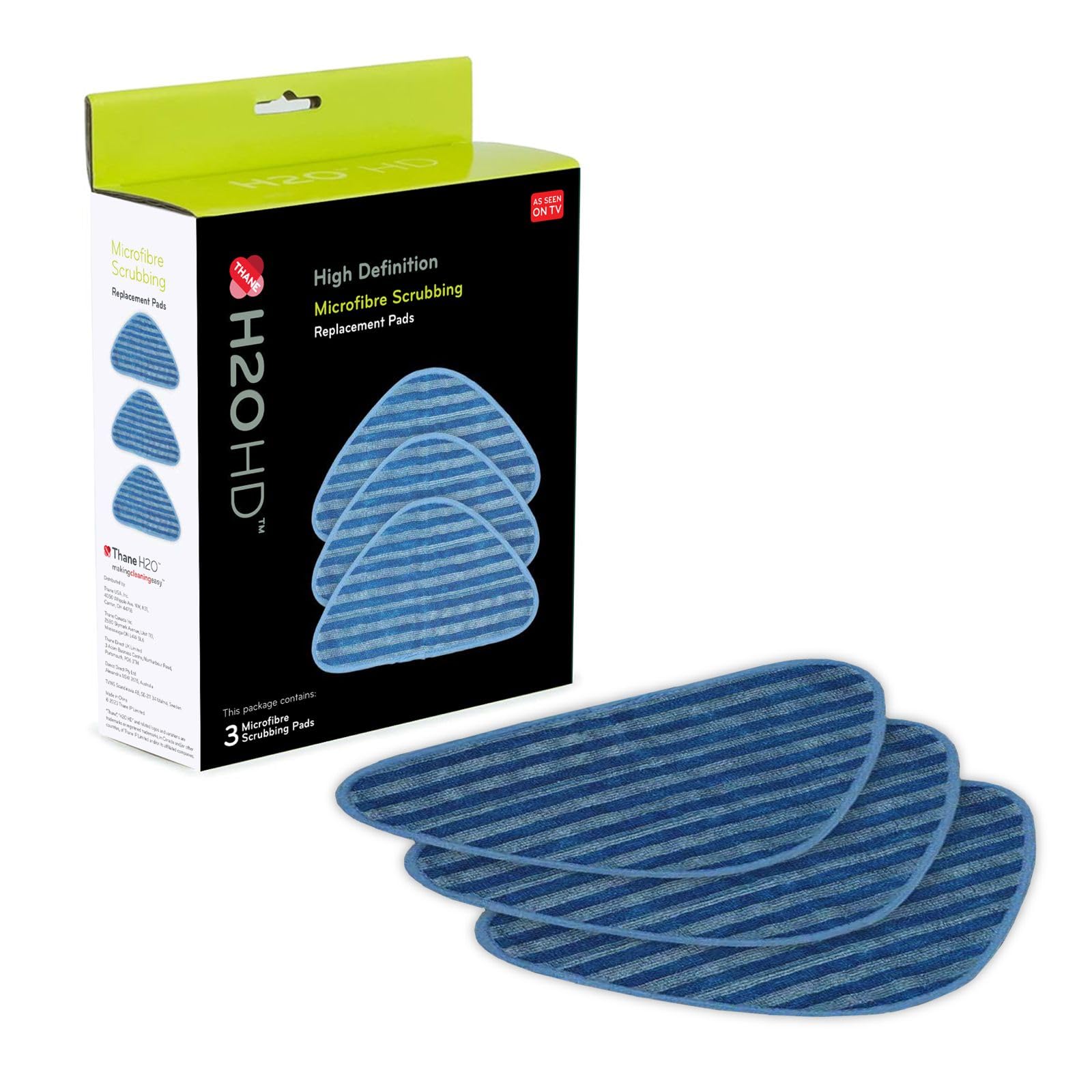 Thane H2O HD Microfibre Scrubbing Cloths - Set of 3 Steam Cleaner Pads