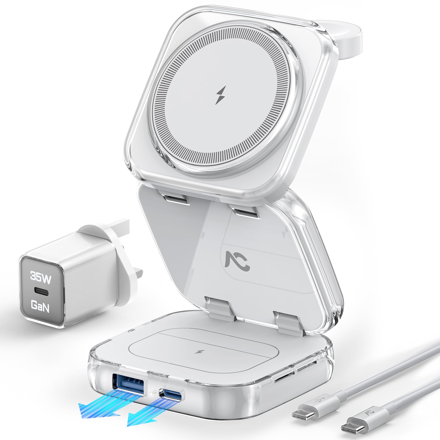5-in-1 MagSafe Wireless Charging Station for iPhone - White