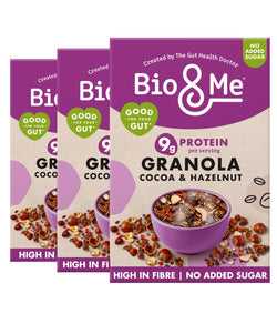 Bio&Me Cocoa Hazelnut Granola – Vegan Gut-Loving Cereal (3 x 360g)