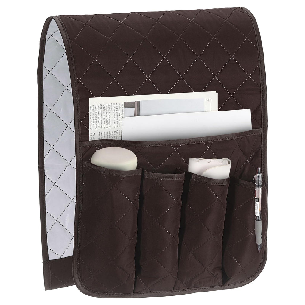 sourcing map 1 Pcs Recliner Armchair Caddy, Couch Armrest Organizer with 5 Pockets for Bedside Sofa Remote Control Holders Magazine Phone Book