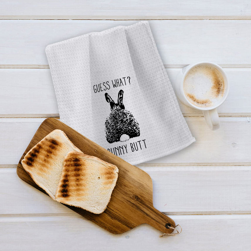 OHSUL Guess What? Bunny Butt Highly Absorbent Kitchen Towels Dish Towels Dish Cloth,Funny Bunny Rabbit Butt Hand Towels Tea Towel for Bathroom - image 5