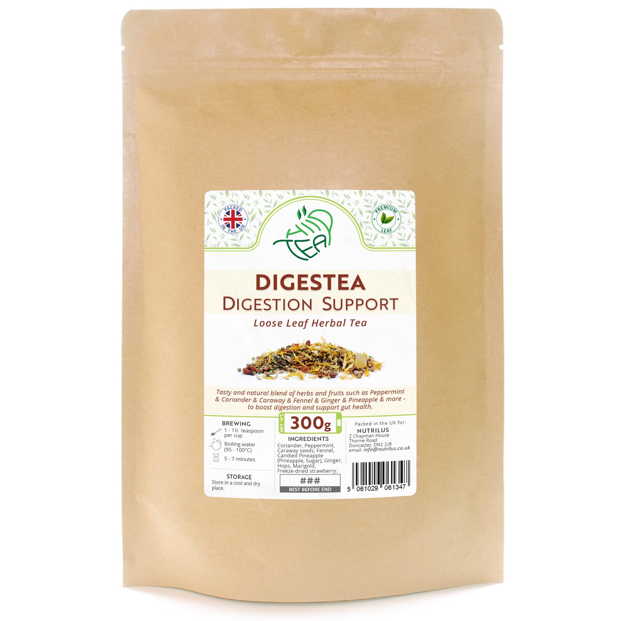 Jolof Store Digestea - Natural Digestive Support Herbal Loose Tea (300g)