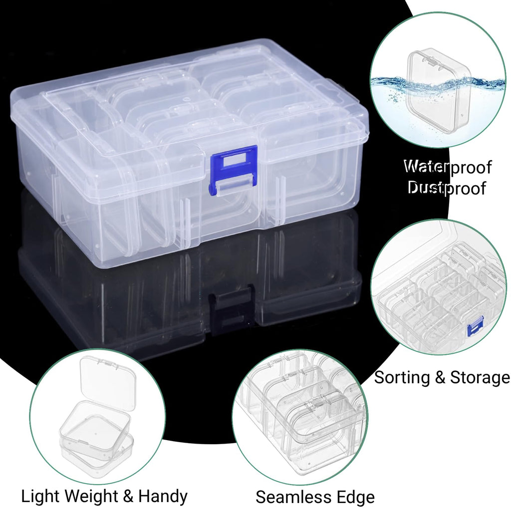UNINGYI Bead Organiser Storage Box, Small Storage Boxes with Lid Small - image 5