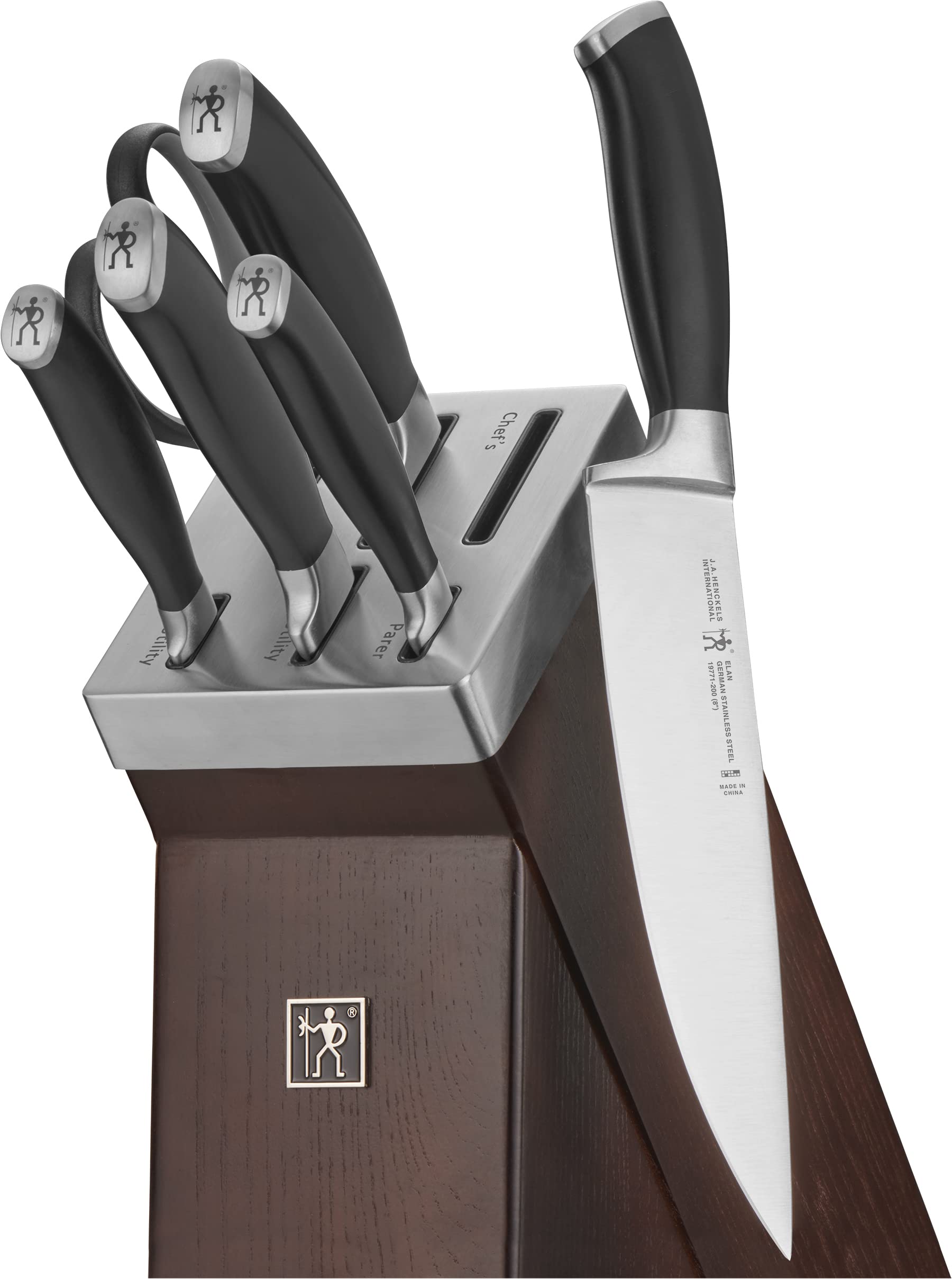 HENCKELS Elan 7-Piece Forged Self-Sharpening Kitchen Knife Block Set