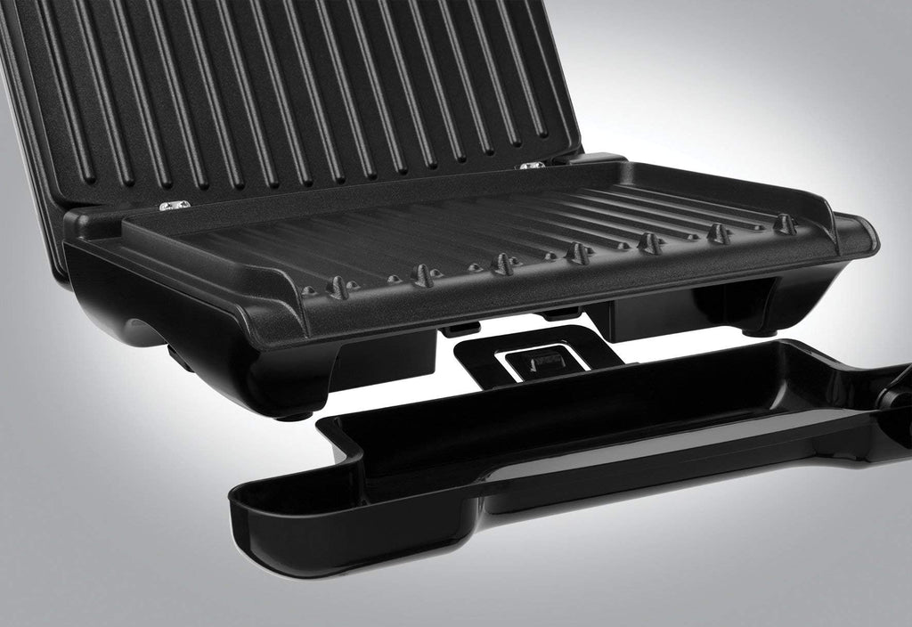 George Foreman Large Electric Steel Grill | Non-Stick Panini Press - Grey