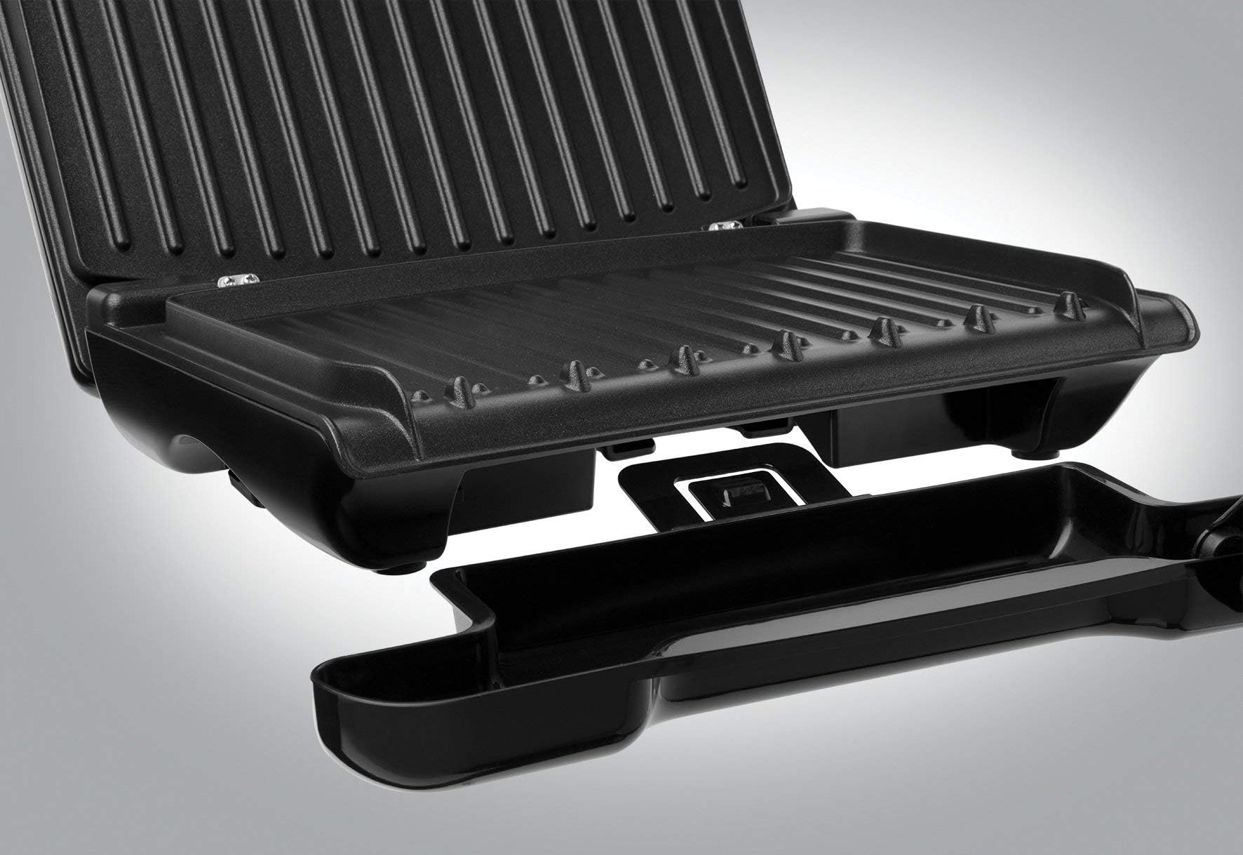 George Foreman Large Electric Steel Grill | Non-Stick Panini Press - Grey