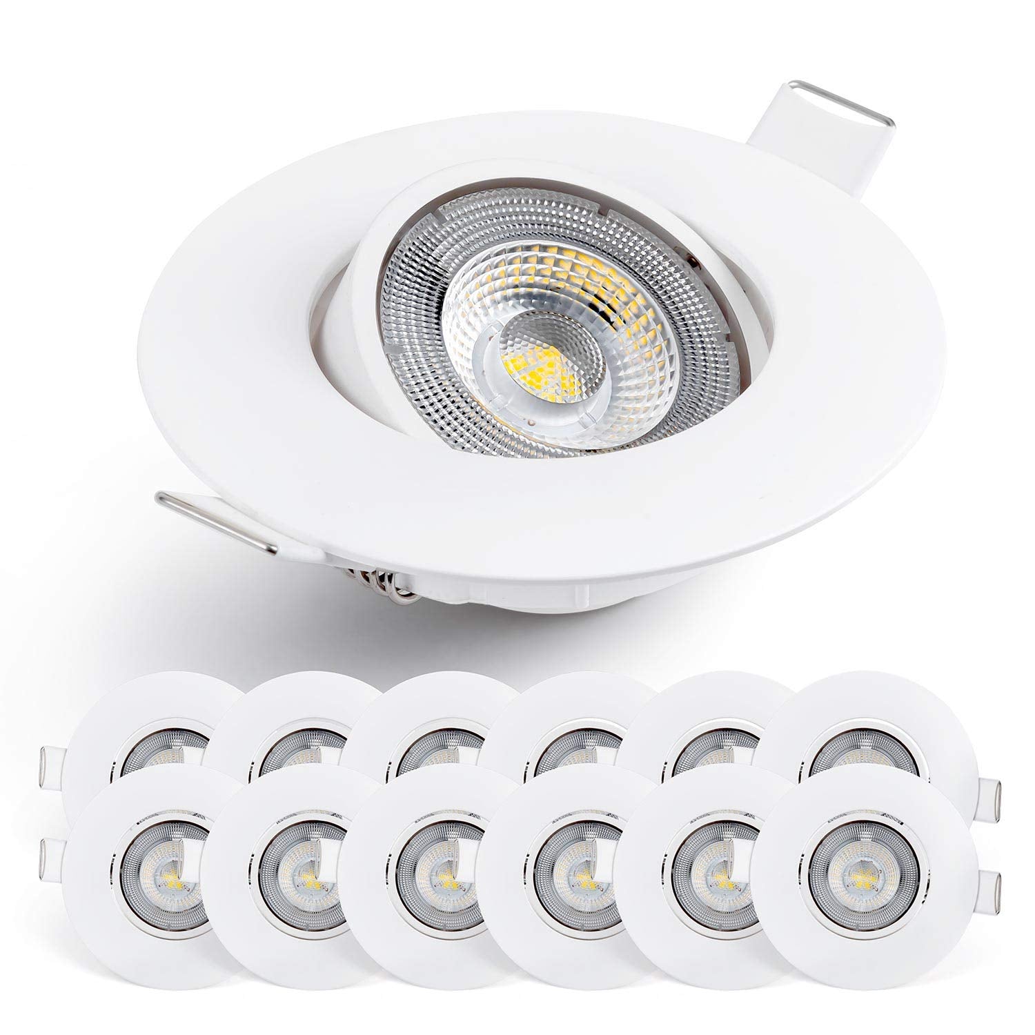 EMOS LED Recessed Ceiling Spotlights - 5W 4000K Neutral White - Pack of 12