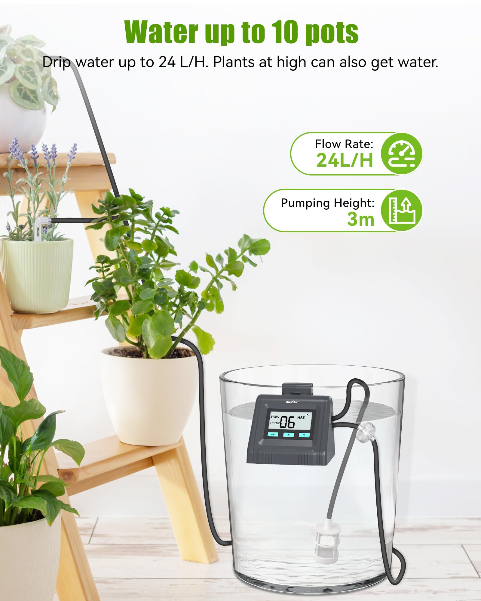 RAINPOINT Automatic Drip Irrigation Kit | Indoor Self Watering System