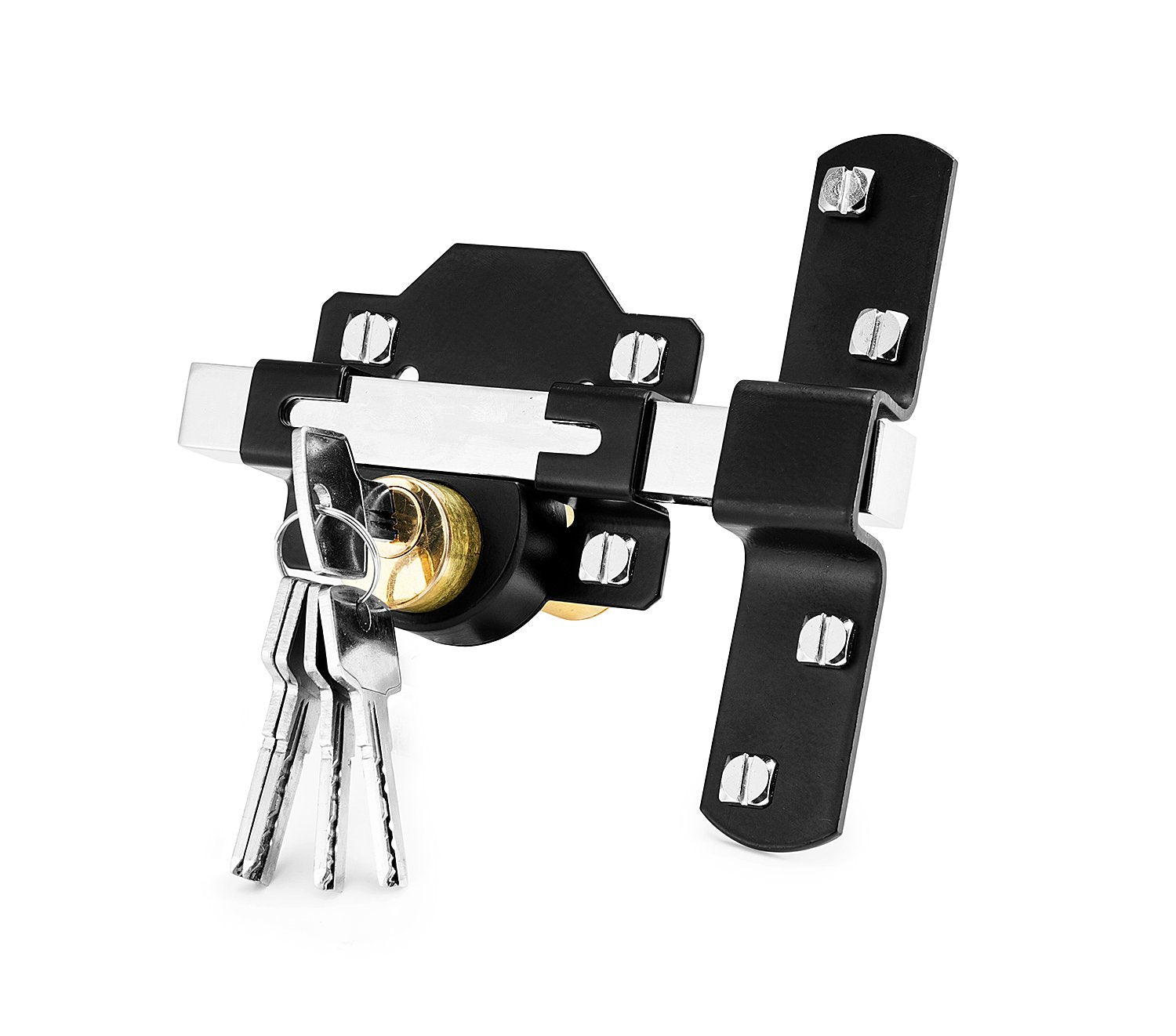 Concise Home 50mm Double Long Throw Gate Lock | 5 Keys Garden Security