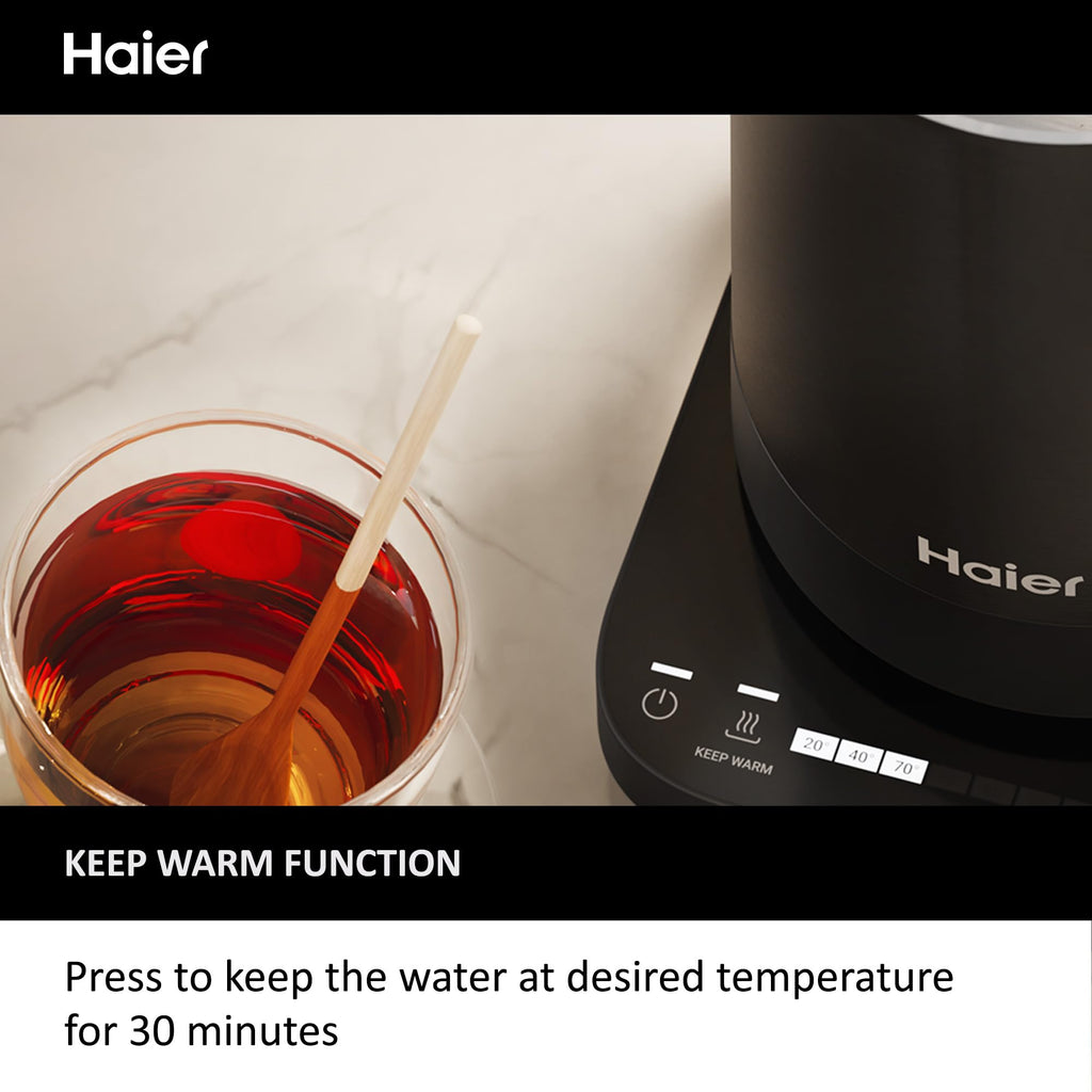 Haier I-Master Series 5 Electric Kettle | 7 Temp Settings | Black