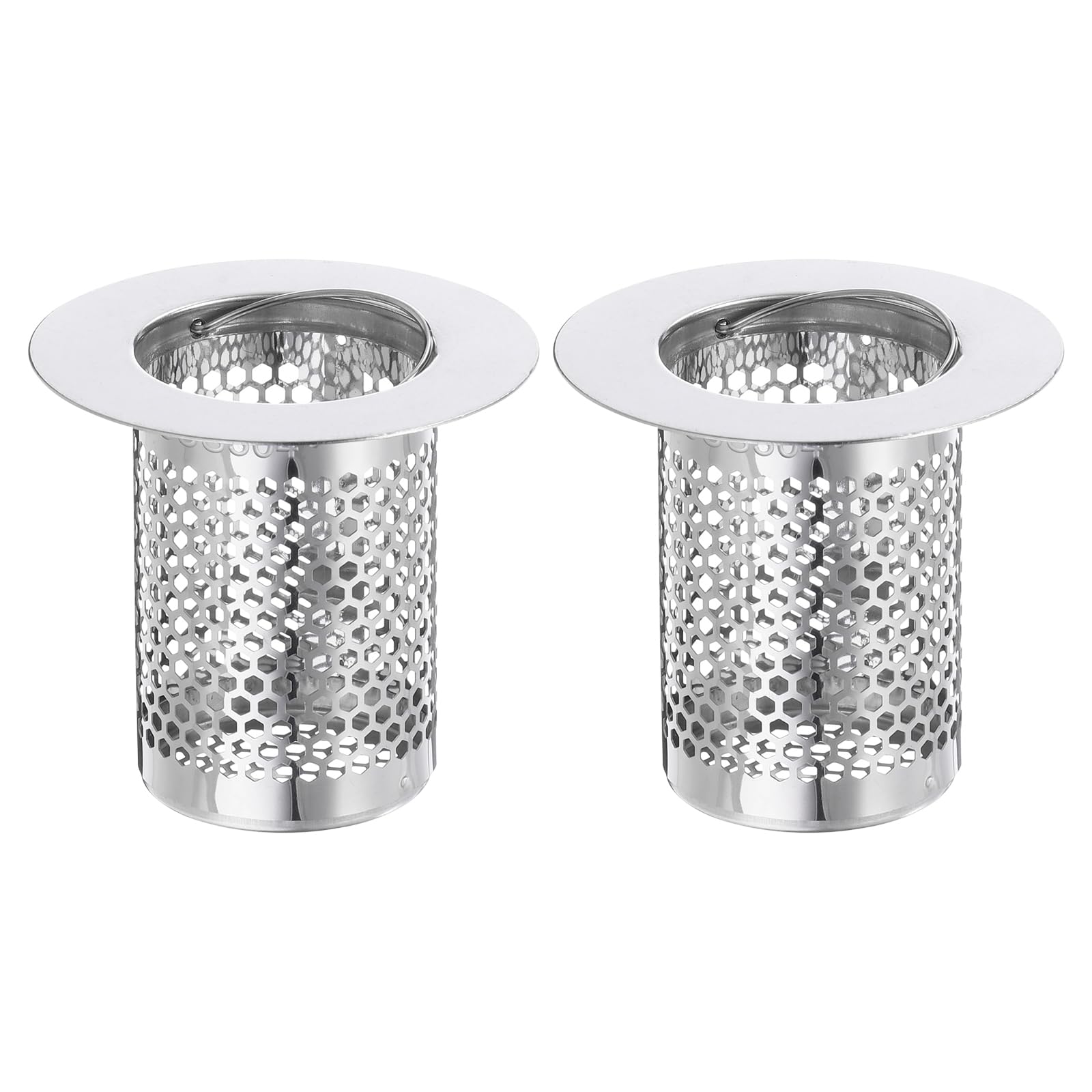 2-Pack 304 Stainless Steel Shower Drain Strainer & Hair Catcher