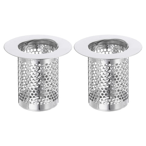 2-Pack 304 Stainless Steel Shower Drain Strainer & Hair Catcher