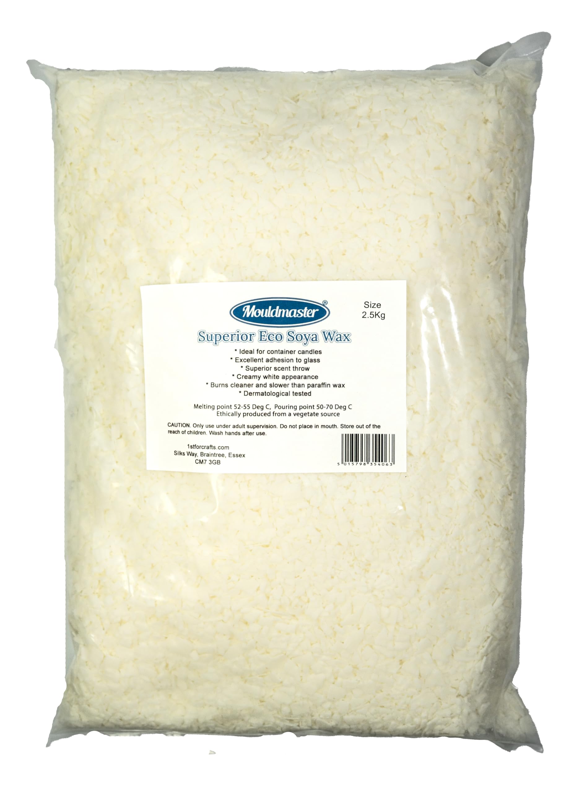 Mouldmaster Soy Wax for Container Candle Making - Natural Eco Wax 2.5kg