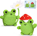 Crochetta Beginner Crochet Kit - Daisy & Mushroom Frog Amigurumi Craft Set