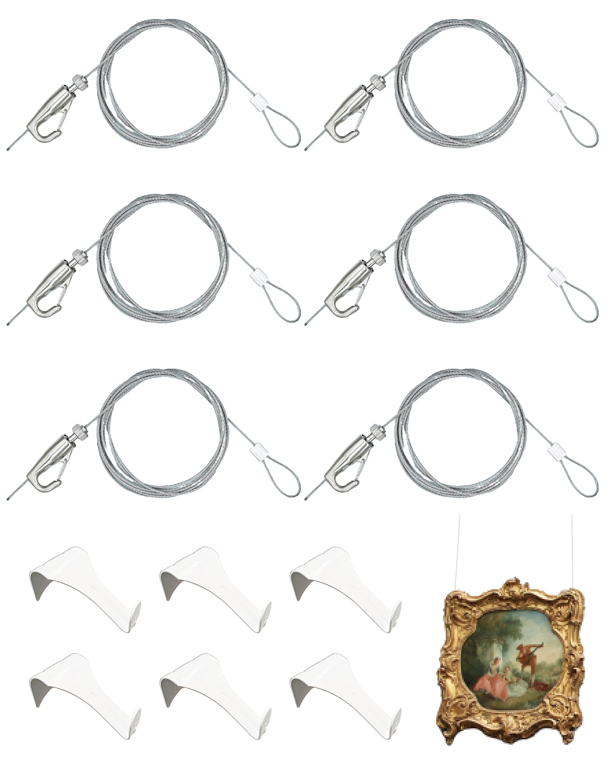 Jolof Store Heavy Duty Swag Hooks - White Zinc Alloy Ceiling Plant Hangers