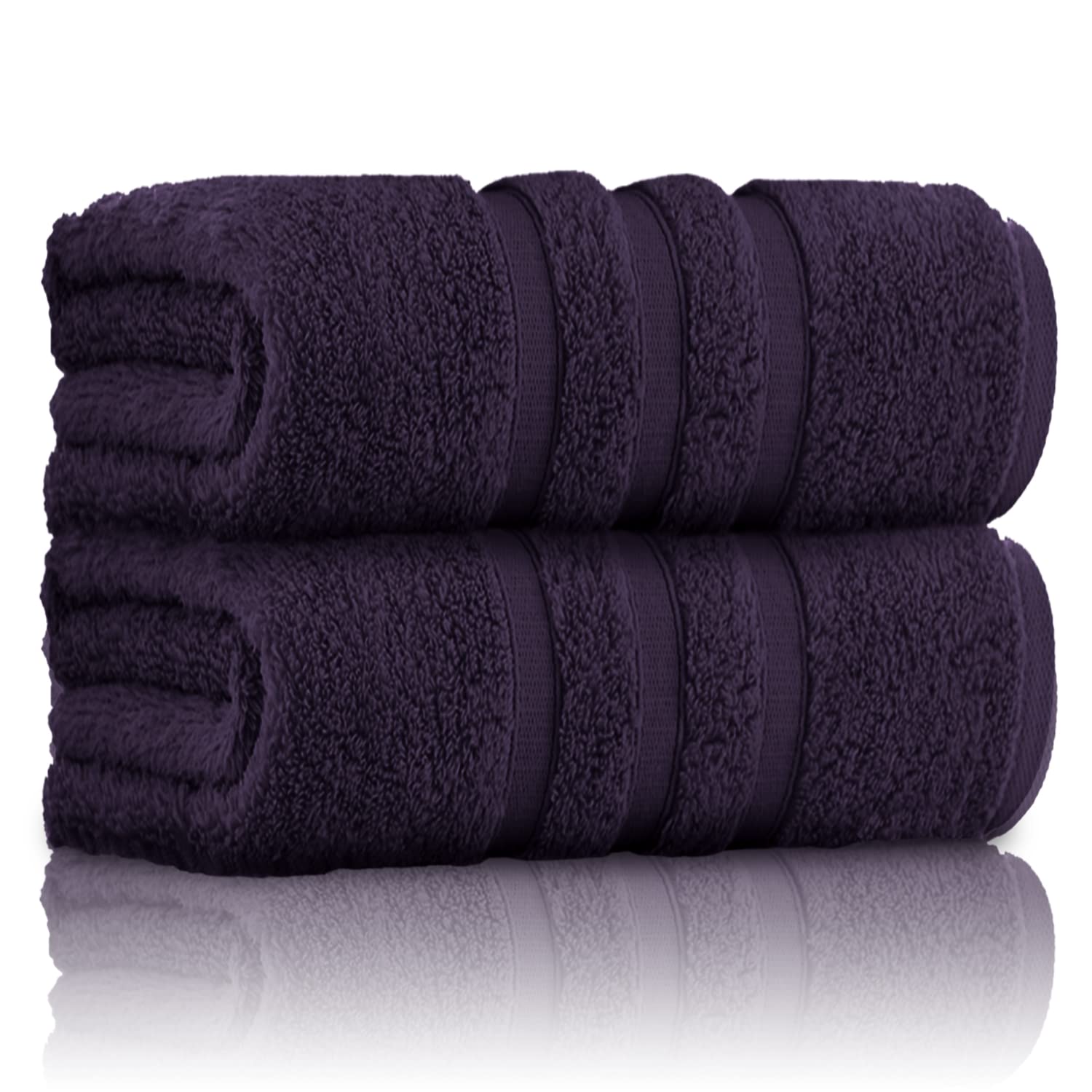 GC Gaveno Cavailia 100% Cotton Bath Sheets – Purple Zero Twist Towels