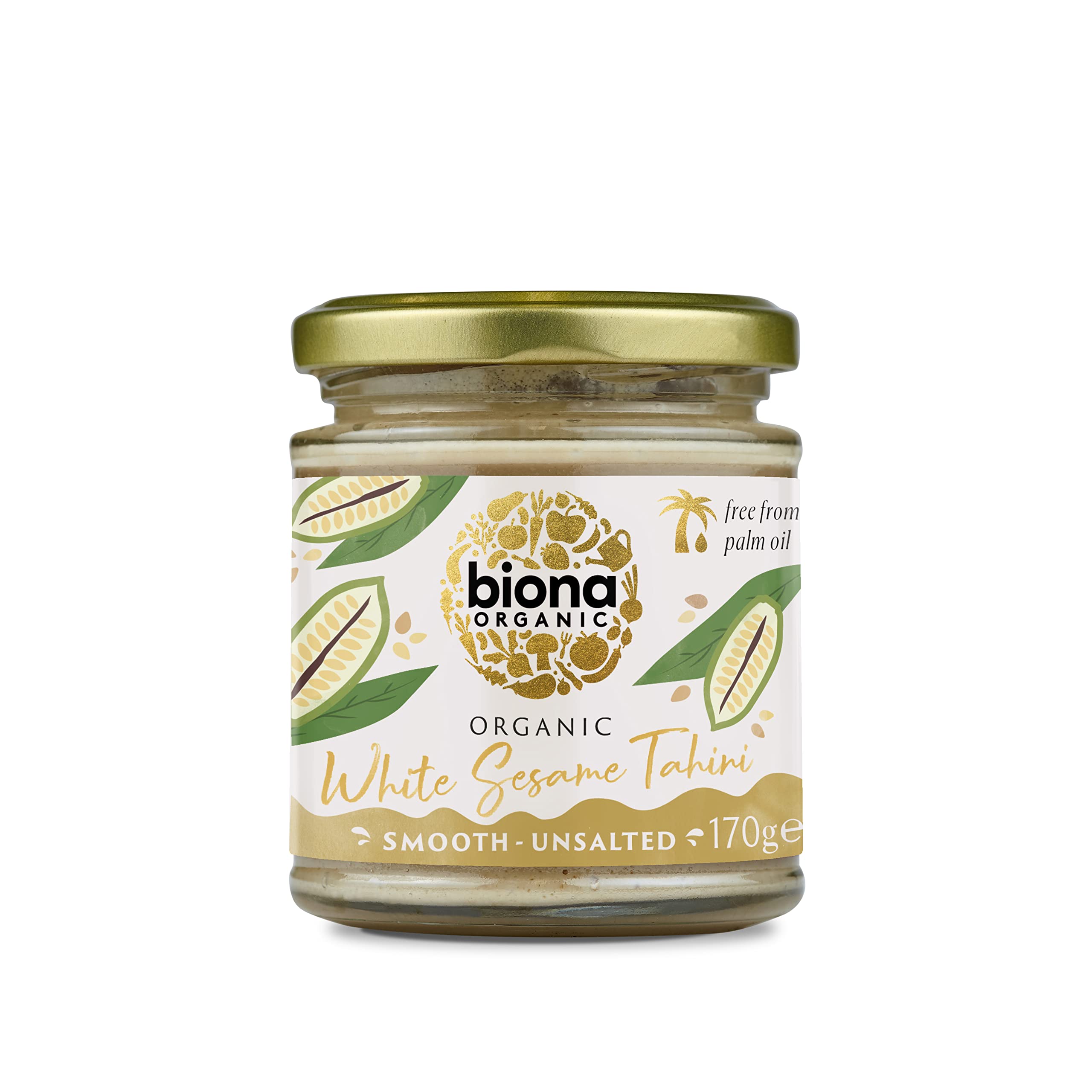 Biona Organic White Tahini Sesame Paste - Vegan & Wheat Free - 6 x 170g