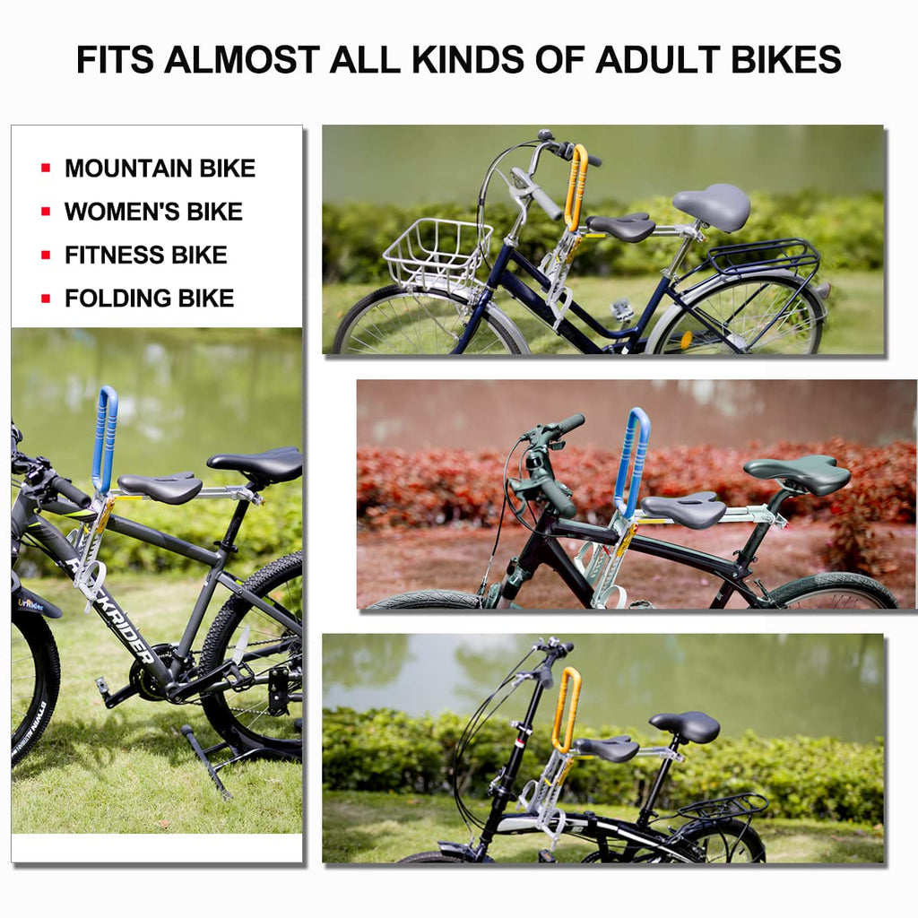 UrRider Front Mount Child Bike Seat – Portable Aluminum Seat for Ages 2-6