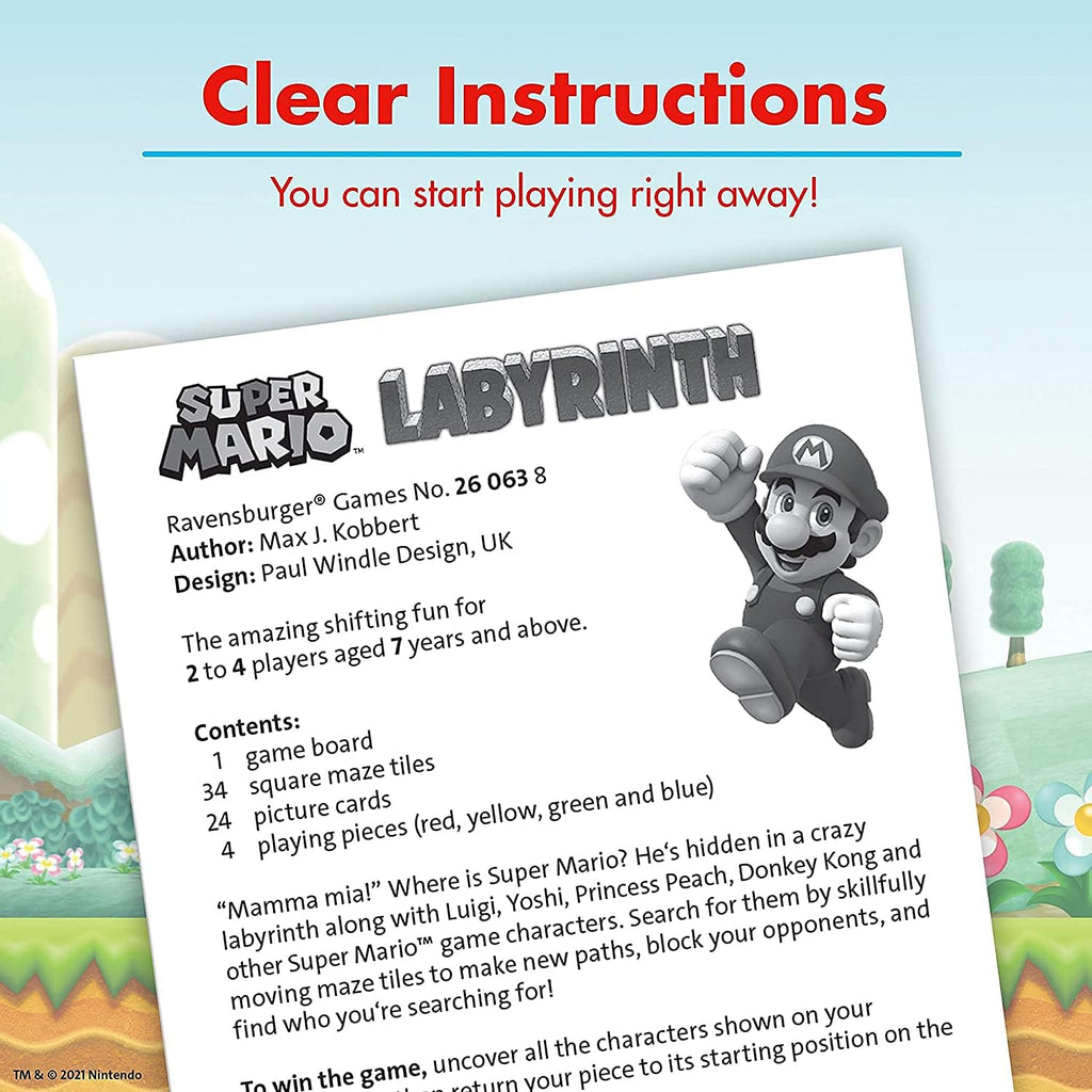 Ravensburger Super Mario Labyrinth Board Game – Family Strategy Game