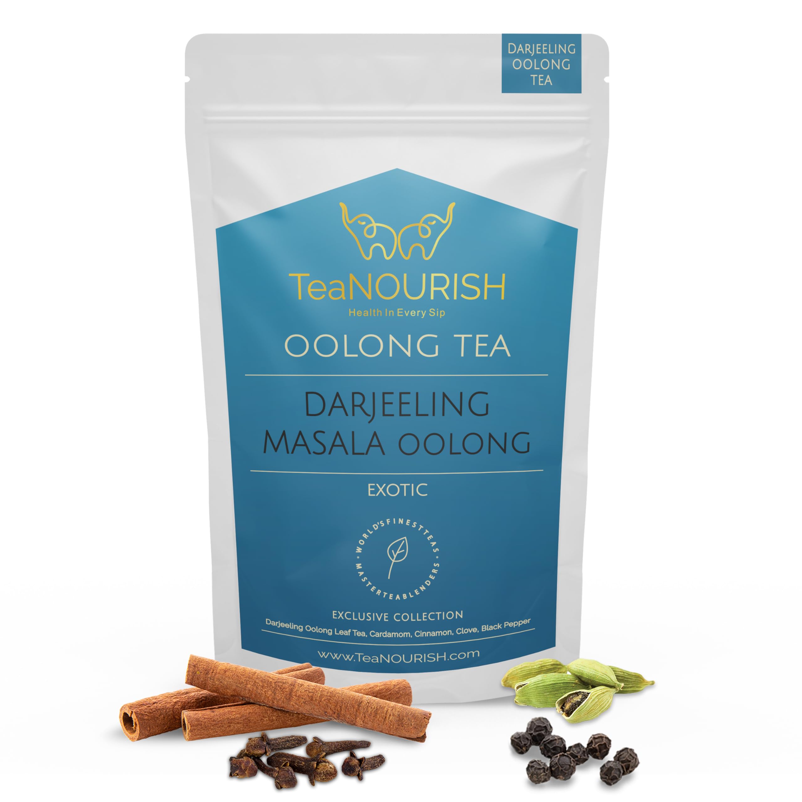 TeaNOURISH Darjeeling Masala Oolong Tea - Spiced Loose Leaf - 100g