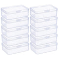 LJY 10 Pack Plastic Storage Boxes with Lids 12.5 x 8.5 x 3.5 cm, Clear