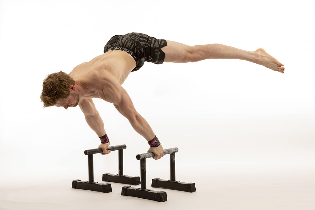 RAMASS Fitness Steel Parallette Bars for Calisthenics and Gymnastics