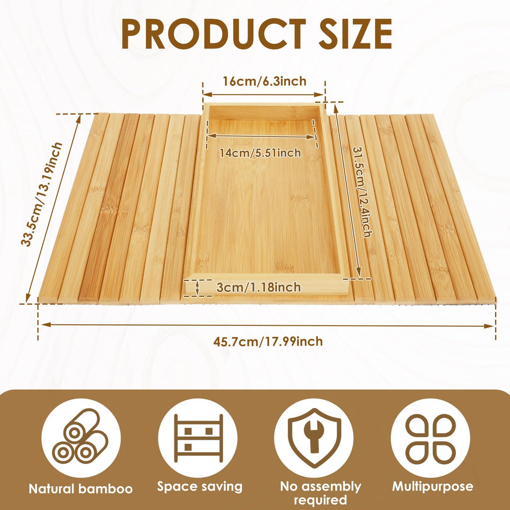 Bamboo Sofa Arm Tray Table Couch Arm Tray Folding Sofa Armchair Caddy Table Antislip Couch Cup Holder Stable Sofas Snack Trays for Drinks Cellphone
