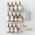 Deyhoc 5 Pack Rustproof Stainless Steel Shower Caddy - White