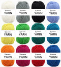 Wendergo 12x50g Double Knitting Acrylic Yarn Pack with Crochet Hook Kit