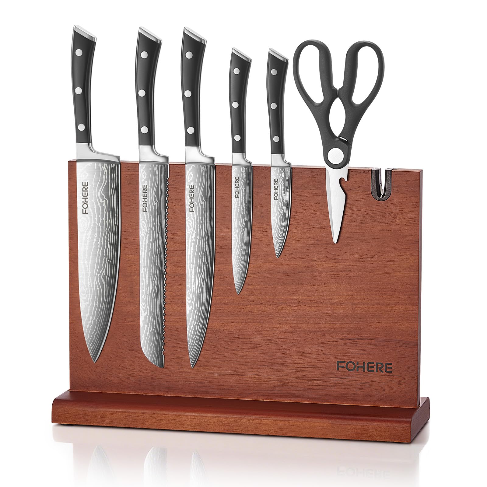 FOHERE 7-Piece Kitchen Knife Set | High Carbon Stainless Steel