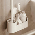 Wall Mounted Toilet Brush Set | 2-in-1 Suction Cup Cleaner
