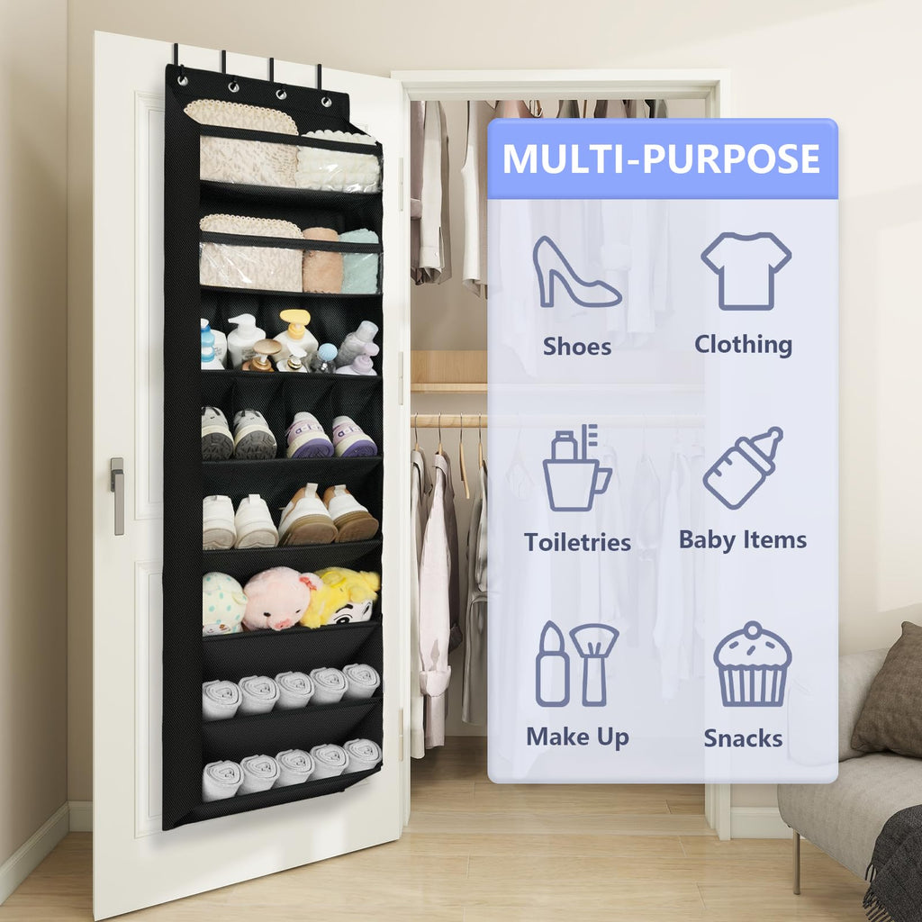 FENTEC Over Door Shoe Storage Organiser, 8 Tier Hanging Shoe Rack Storage - image 5